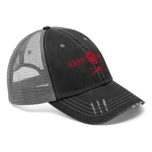 Happy MF'er Red Lightning Trucker Hat
