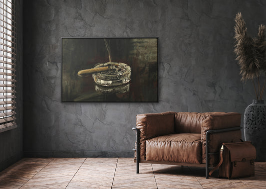 Deep in Contemplation - Gallery Wrapped Canvas with Black Frame