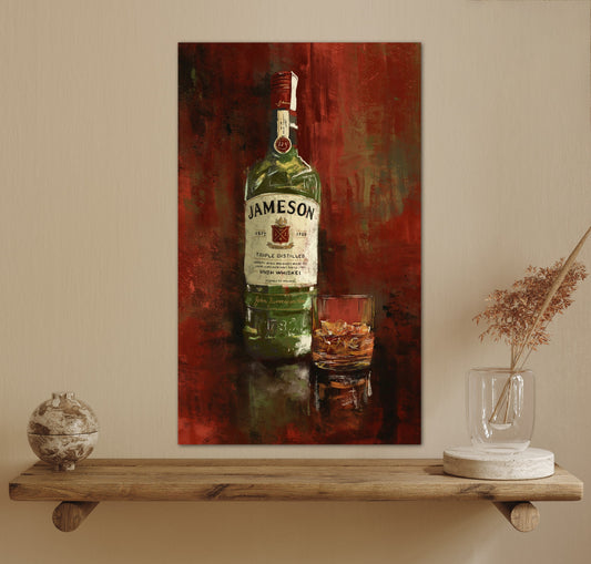 Neat & Cold – Whiskey Satin Canvas Print