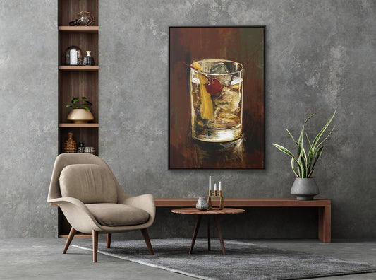 Old Fashion -  Gallery Wrapped Print with Black Frame