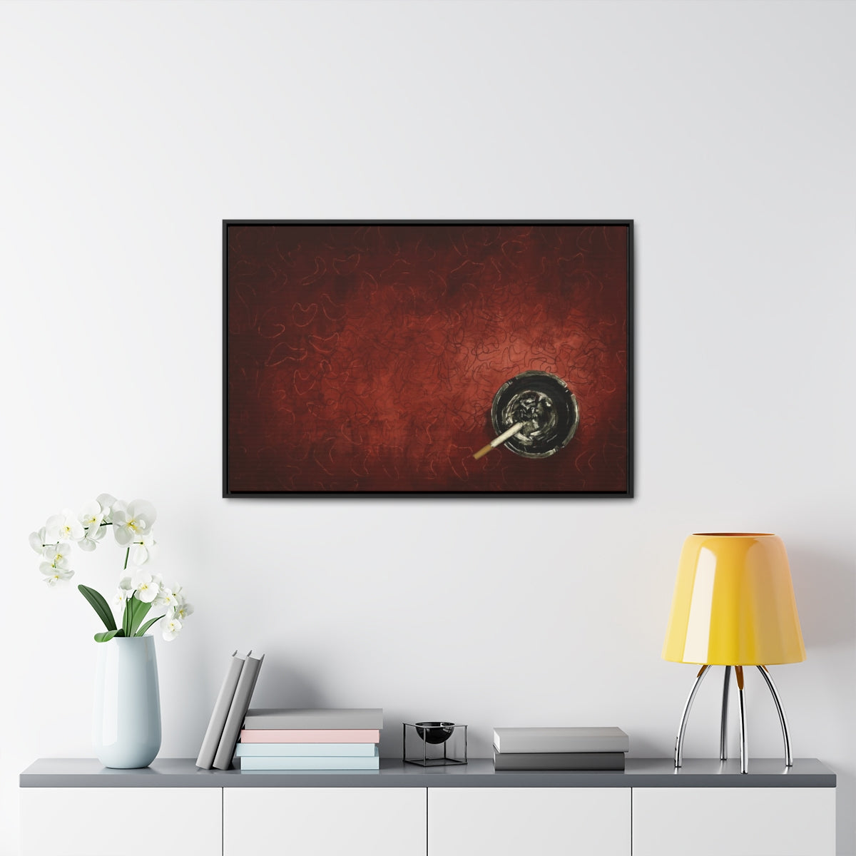 Diner Ashtray - Gallery Wrapped Canvas with Black Frame