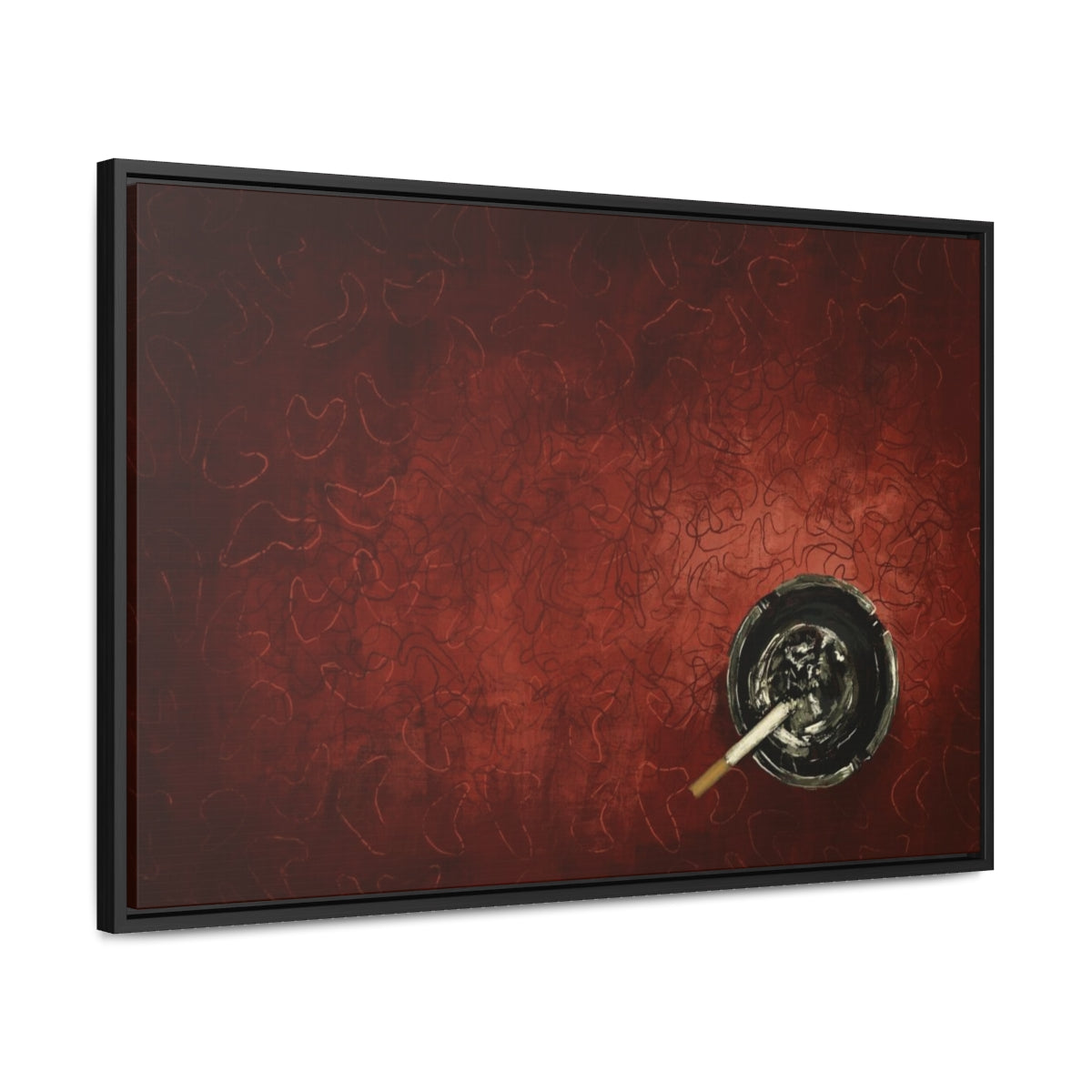 Diner Ashtray - Gallery Wrapped Canvas with Black Frame