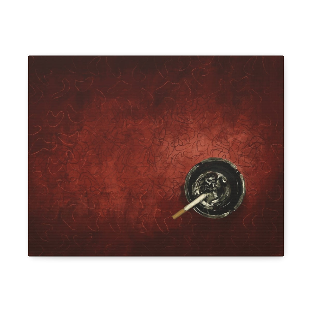 Diner Ashtray - Satin Canvas Print