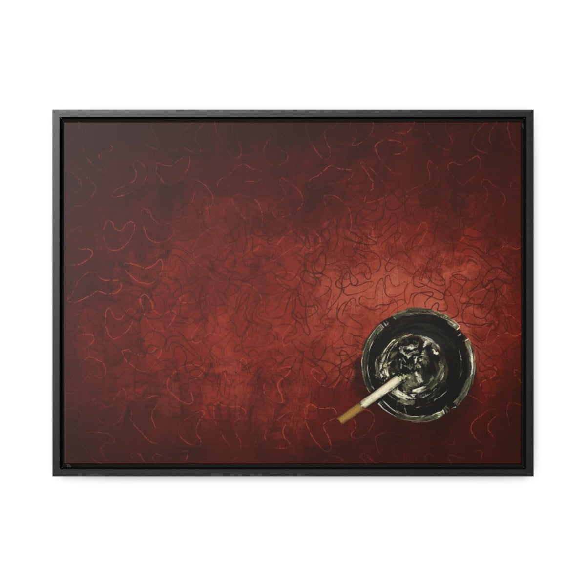 Diner Ashtray - Gallery Wrapped Canvas with Black Frame