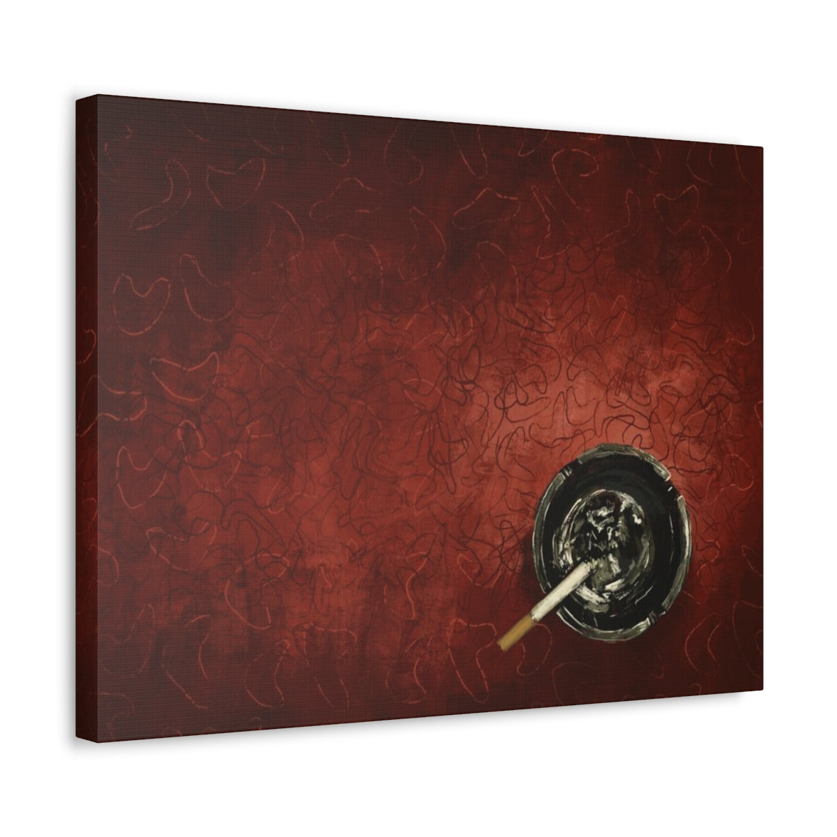 Diner Ashtray - Satin Canvas Print