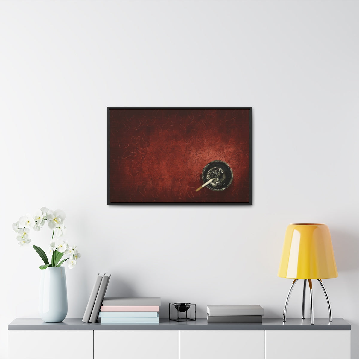 Diner Ashtray - Gallery Wrapped Canvas with Black Frame