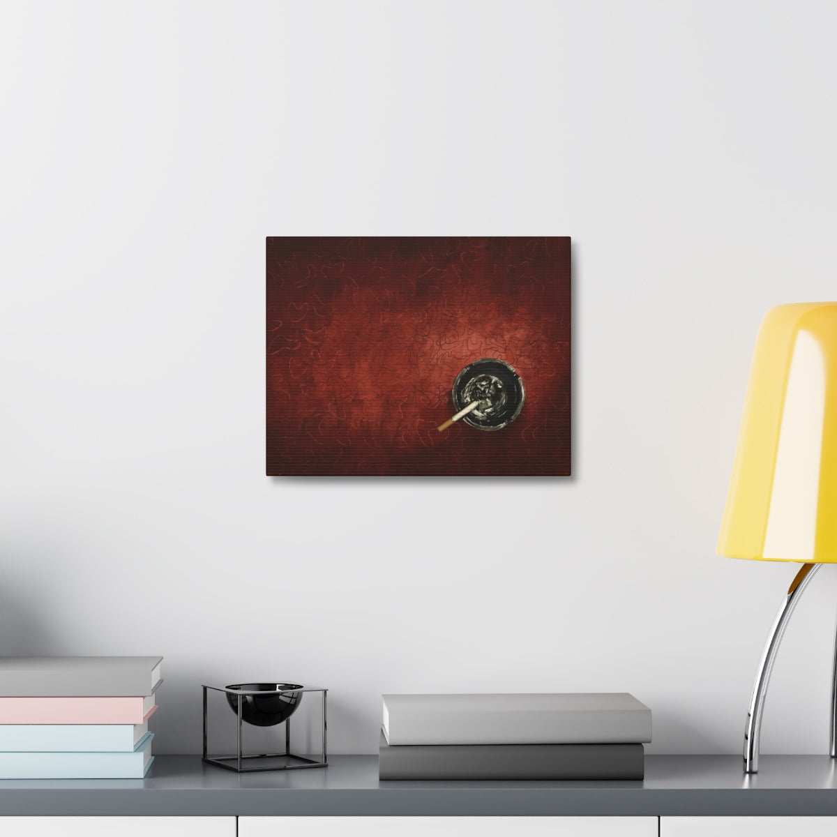 Diner Ashtray - Satin Canvas Print