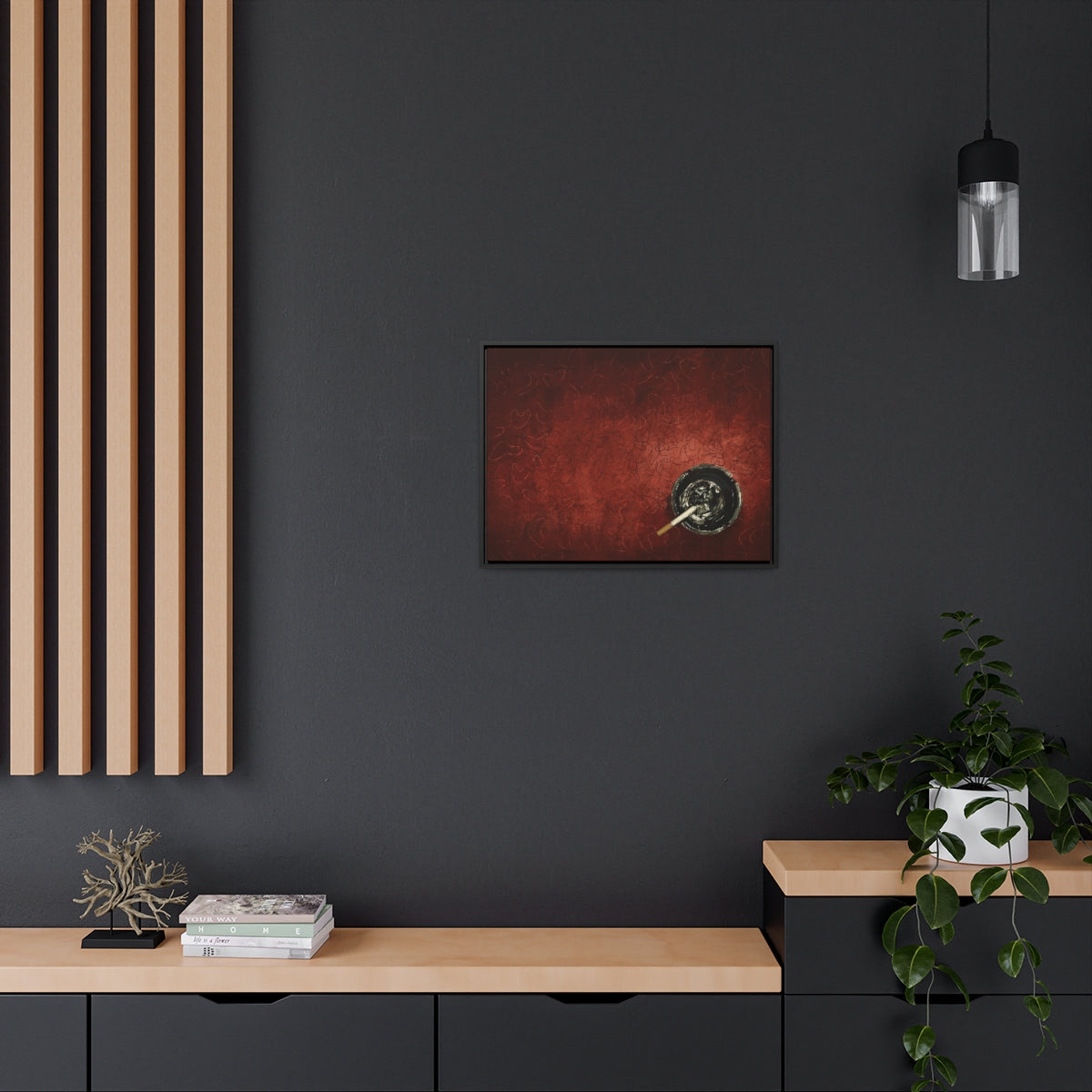 Diner Ashtray - Gallery Wrapped Canvas with Black Frame