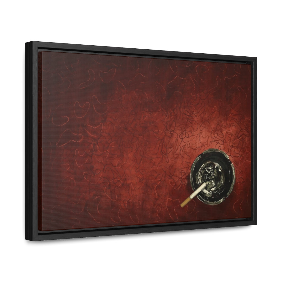 Diner Ashtray - Gallery Wrapped Canvas with Black Frame