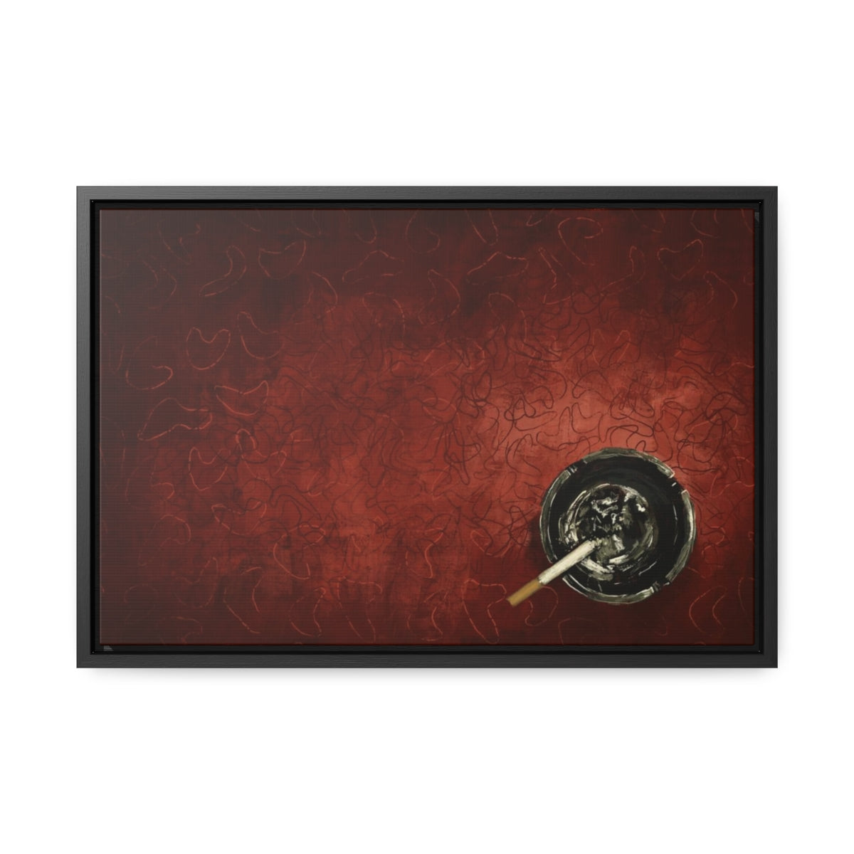 Diner Ashtray - Gallery Wrapped Canvas with Black Frame