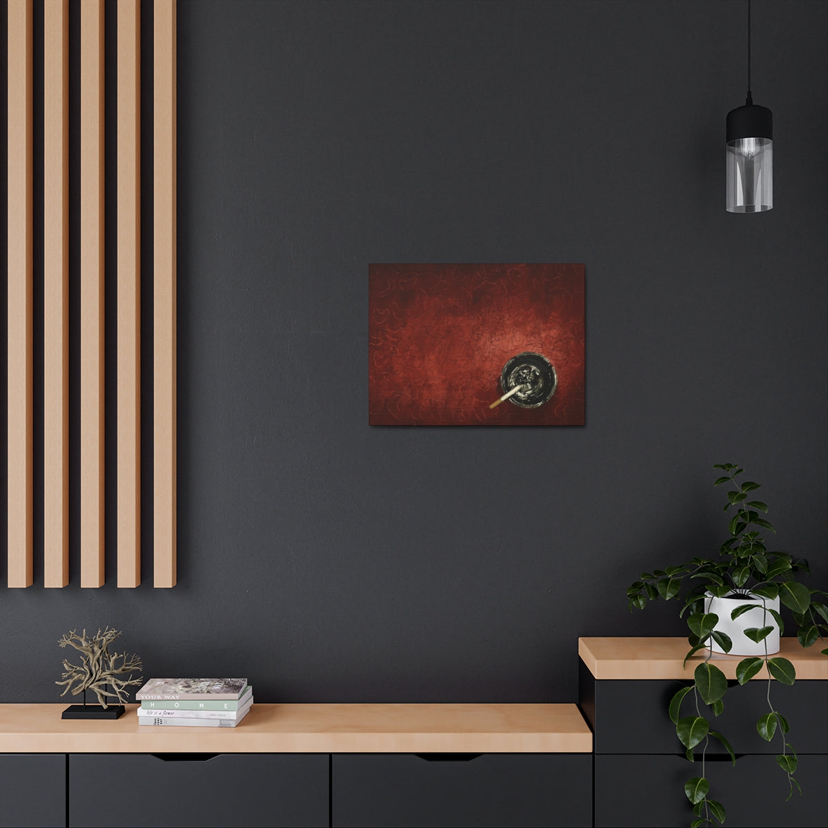 Diner Ashtray - Satin Canvas Print