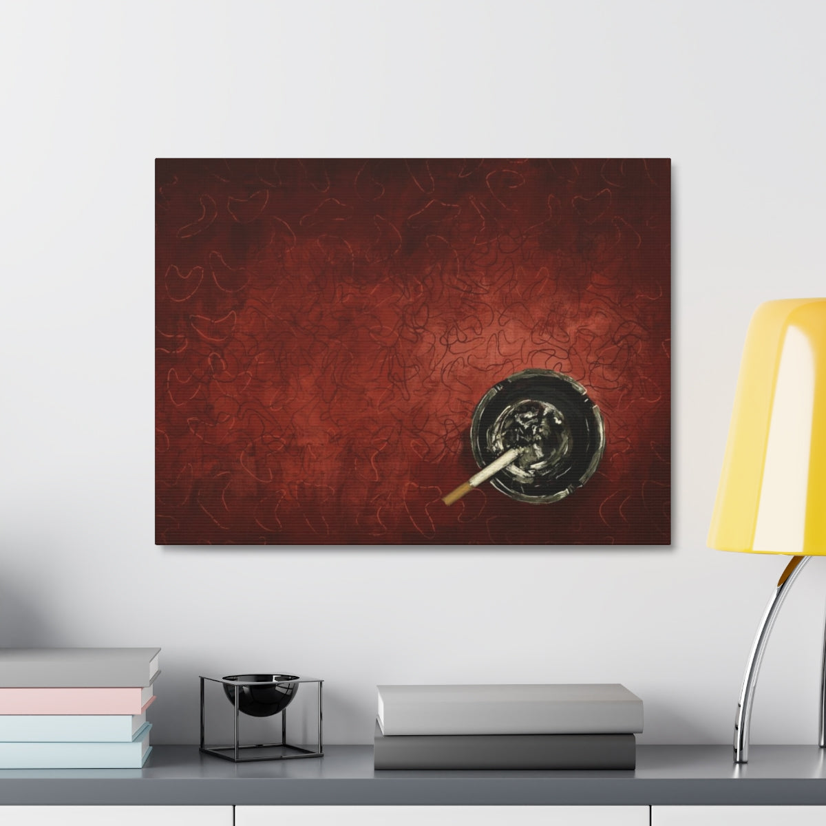 Diner Ashtray - Satin Canvas Print