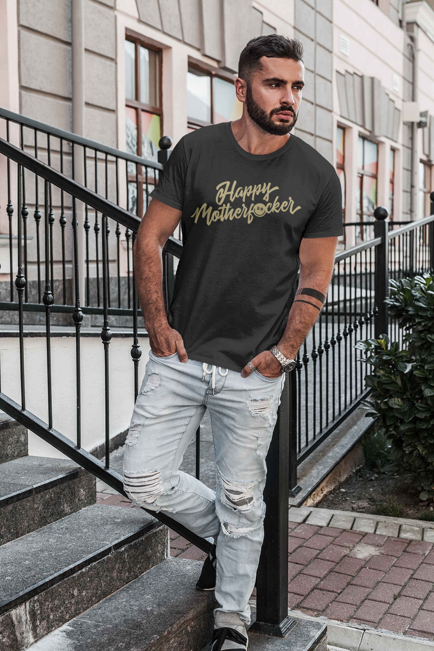 Happy MF’er Script Tee